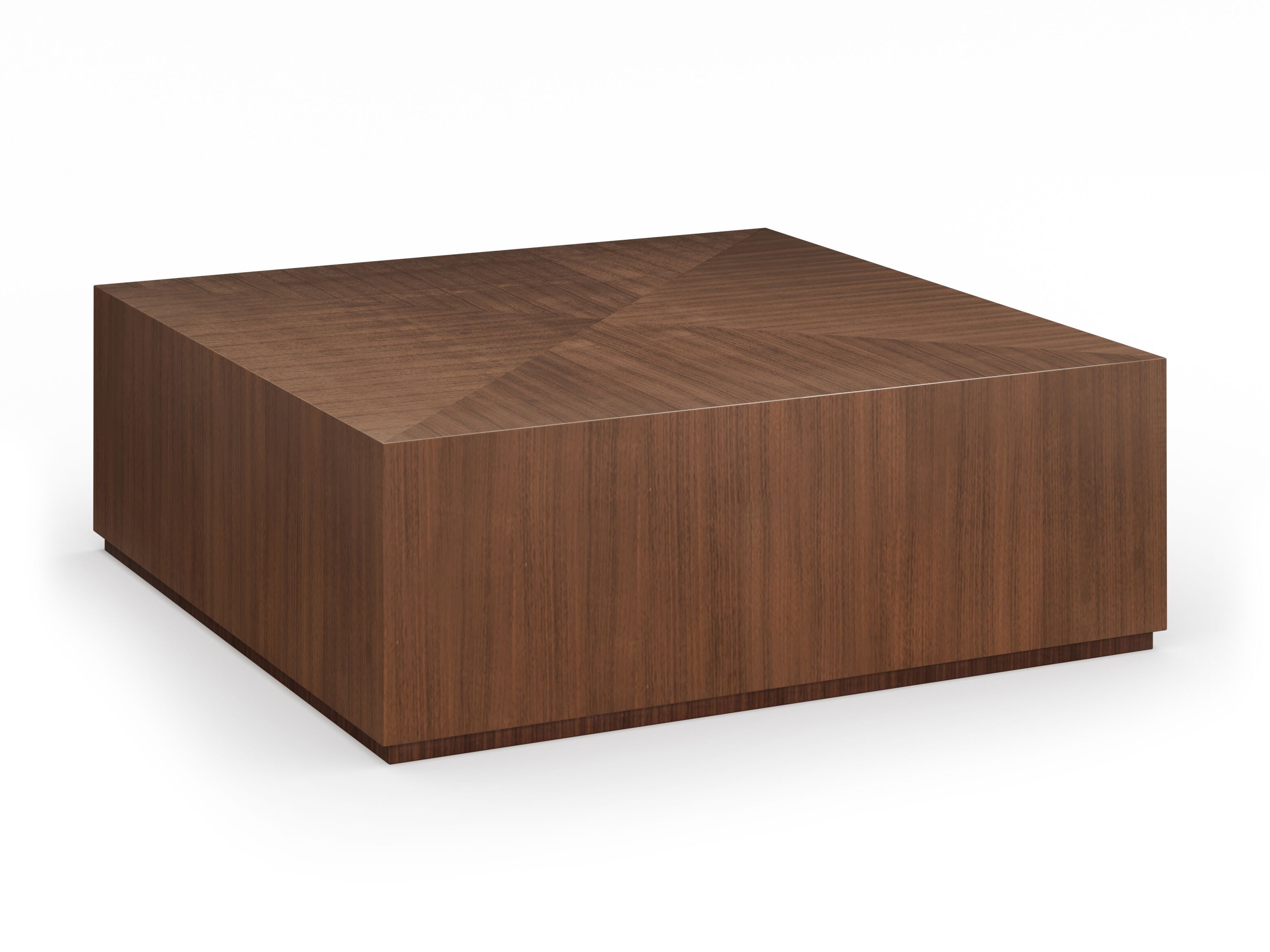 Низкий квадратный журнальный столик из грецкого ореха Caracole красивый ARCH-00124043 - Вид №1