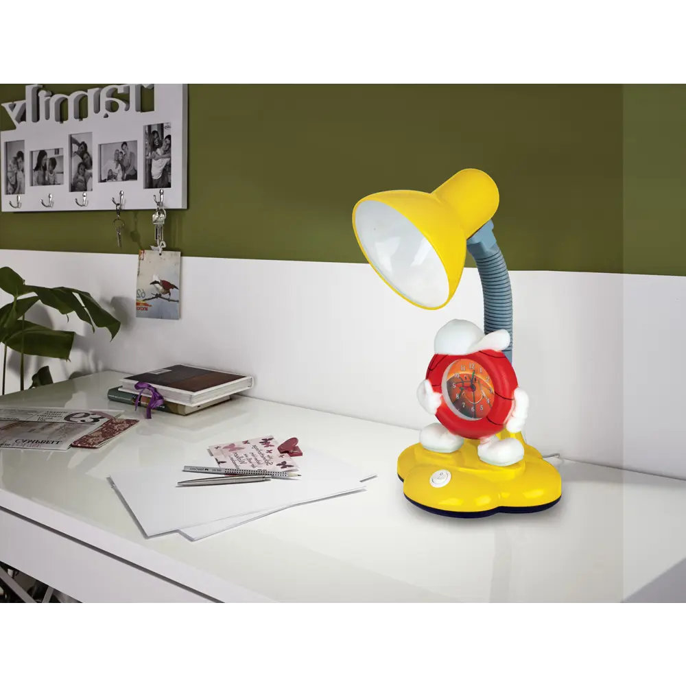 Настольная лампа с часами Camel KD-388 «Баскетбол», цвет жёлтый CAMELION STLM-2072504 - Вид №8