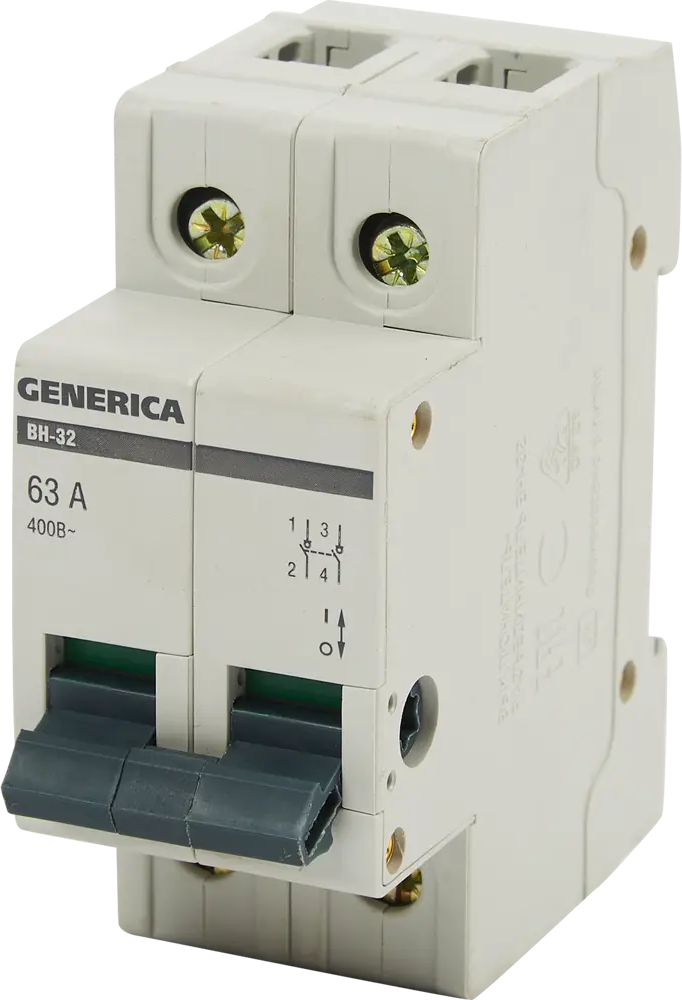 Выключатель нагрузки Generica ВН-32 2Р для безопасного управления электроцепями 84871056
