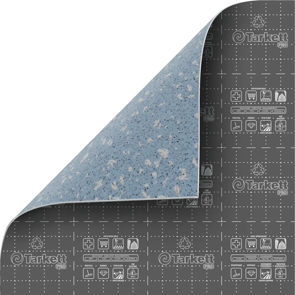 Tarkett ACCZENT PRO - коммерческий линолеум серый для помещений с высокой нагрузкой 82539124 STLM-0029249 - Вид №3