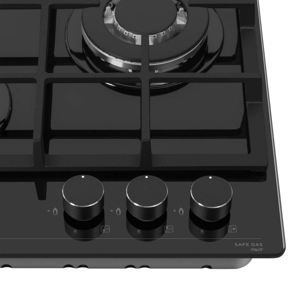 9168780 Газовая варочная поверхность Meferi MGH453BK GLASS POWER STDN-0070017 - Вид №3