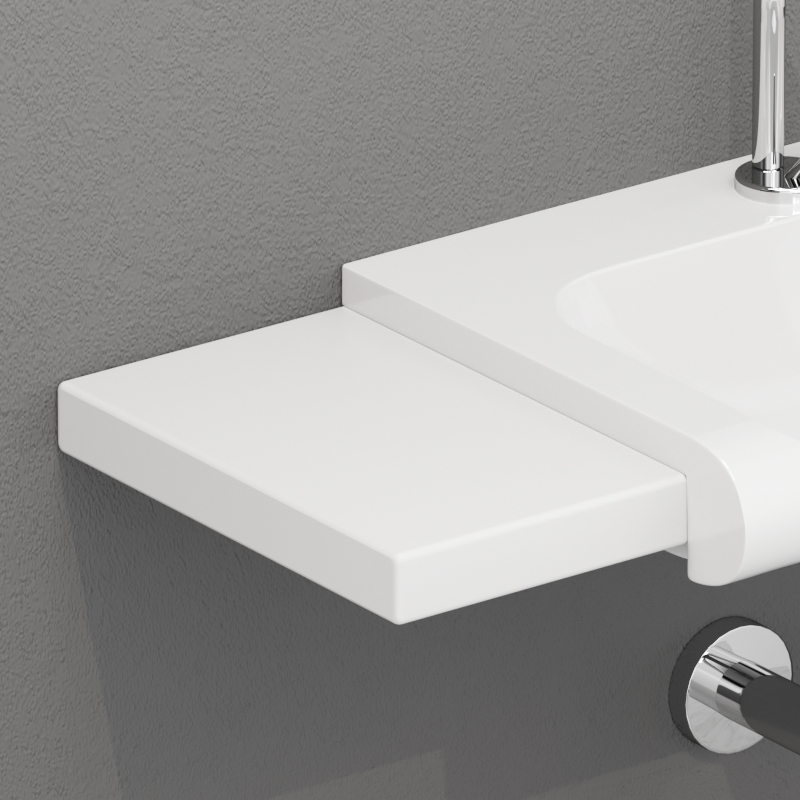 341630 Столешница из керамики 22x35,5 цвет Белый бархат Kerasan Inka project Италия