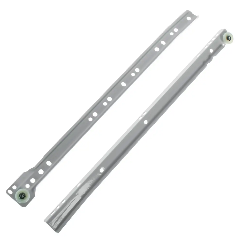 Направляющие роликовые DS 03W.1 450 мм, металл/пластик, цвет белый BOYARD STLM-2194319