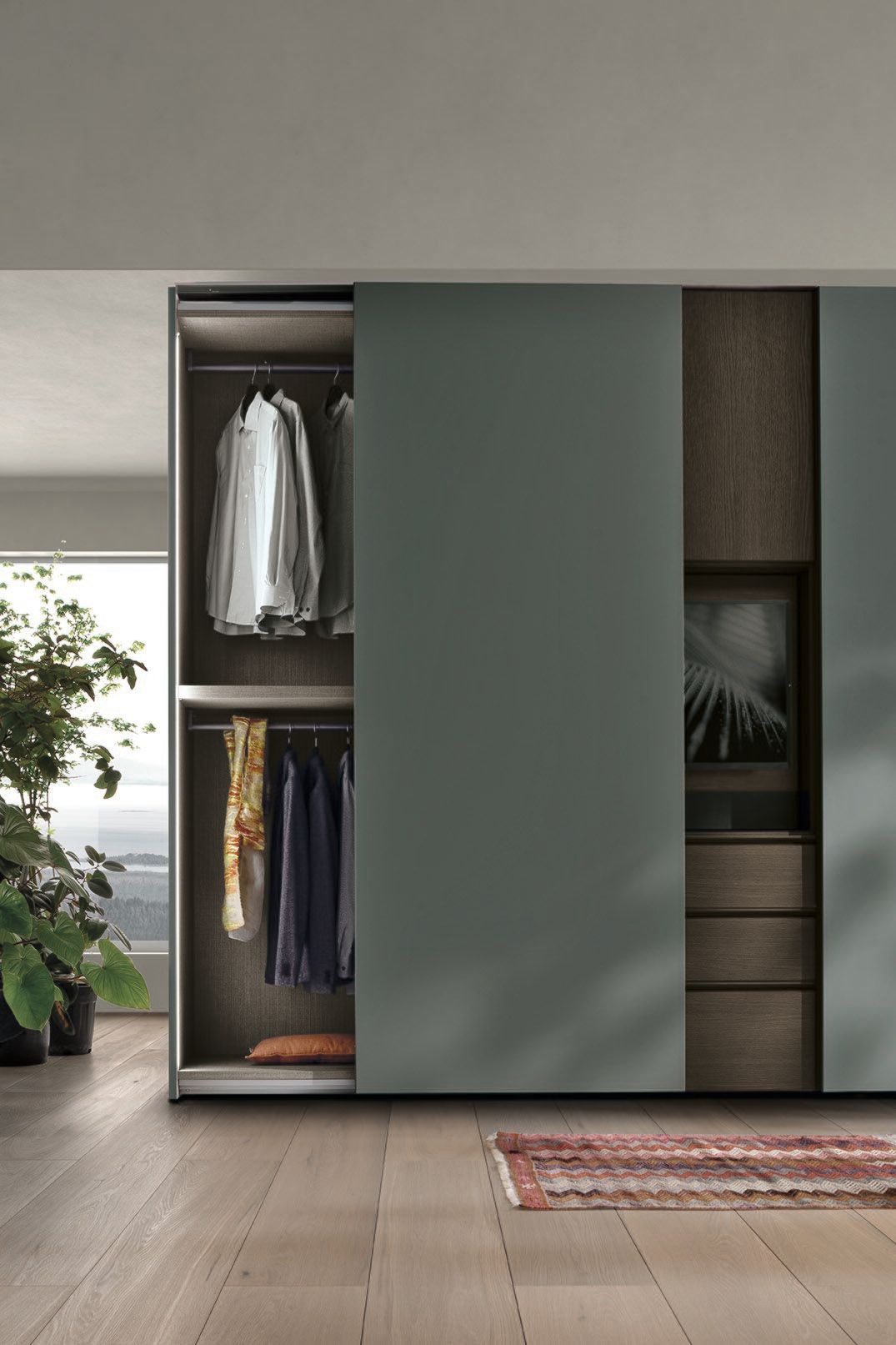 Деревянный шкаф со встроенным телевизором TOMASELLA GOLA + VISTA ARCH-00016094 - Вид №1