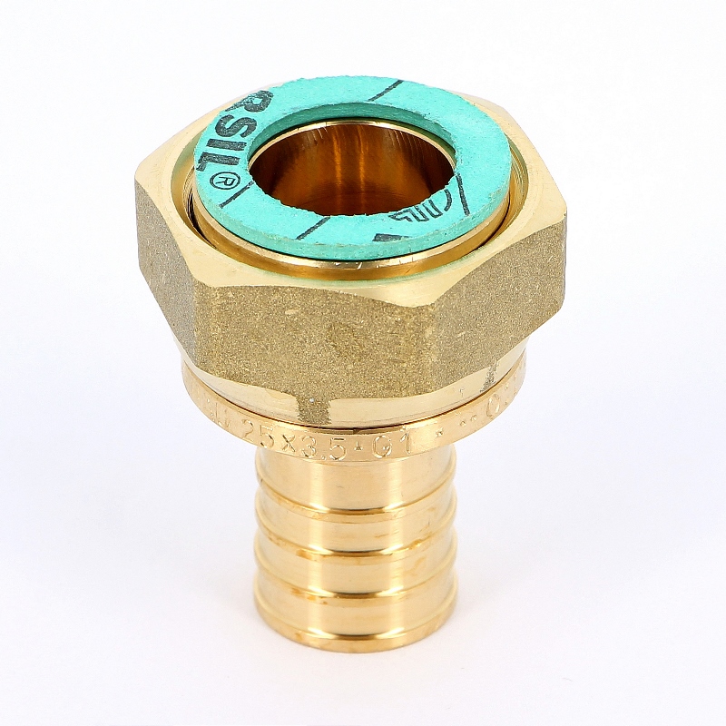 Муфта надвижная В с накидной гайкой бронзовая REHAU 25х1" 366080