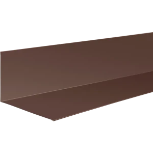 Планка примыкания нижняя 122x250x2000 мм 0.4 мм RAL 8017 коричневый