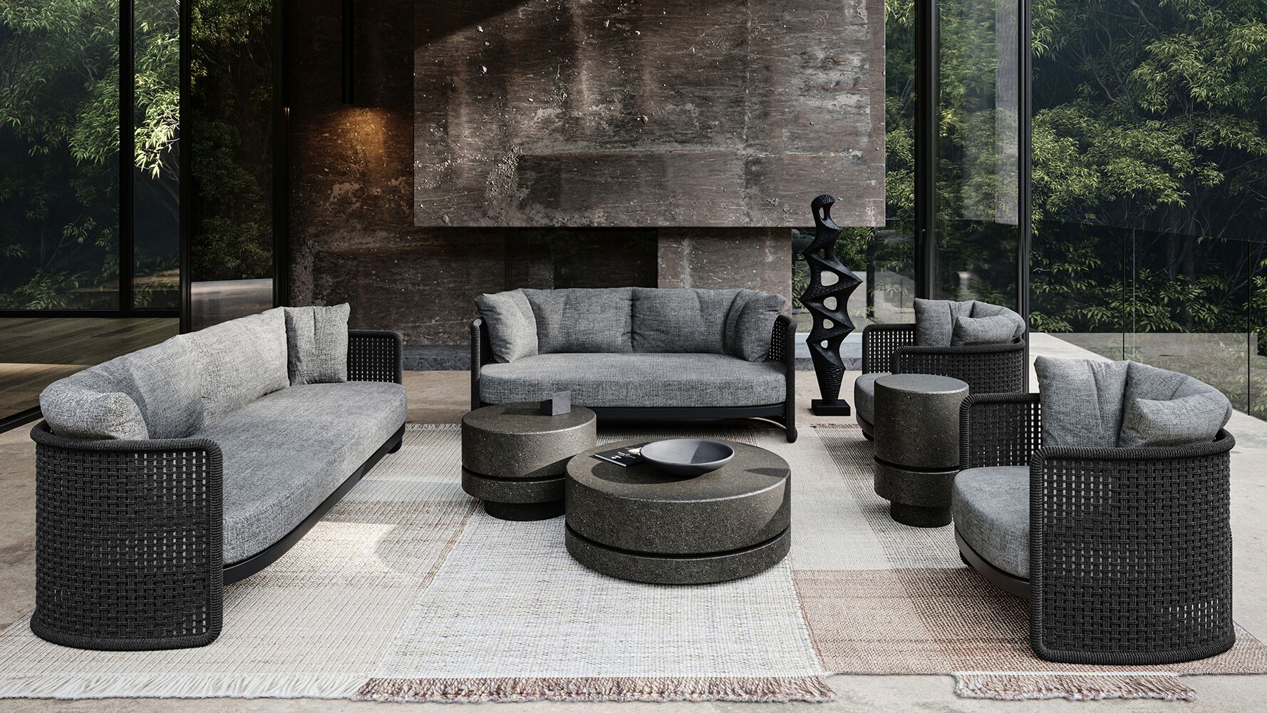 Бетонный низкий садовый стол SNOC Miura ARCH-00143154 - Вид №5