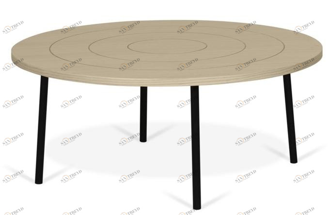 TemaHome Низкий круглый журнальный столик из мдф Ply 9003.628733