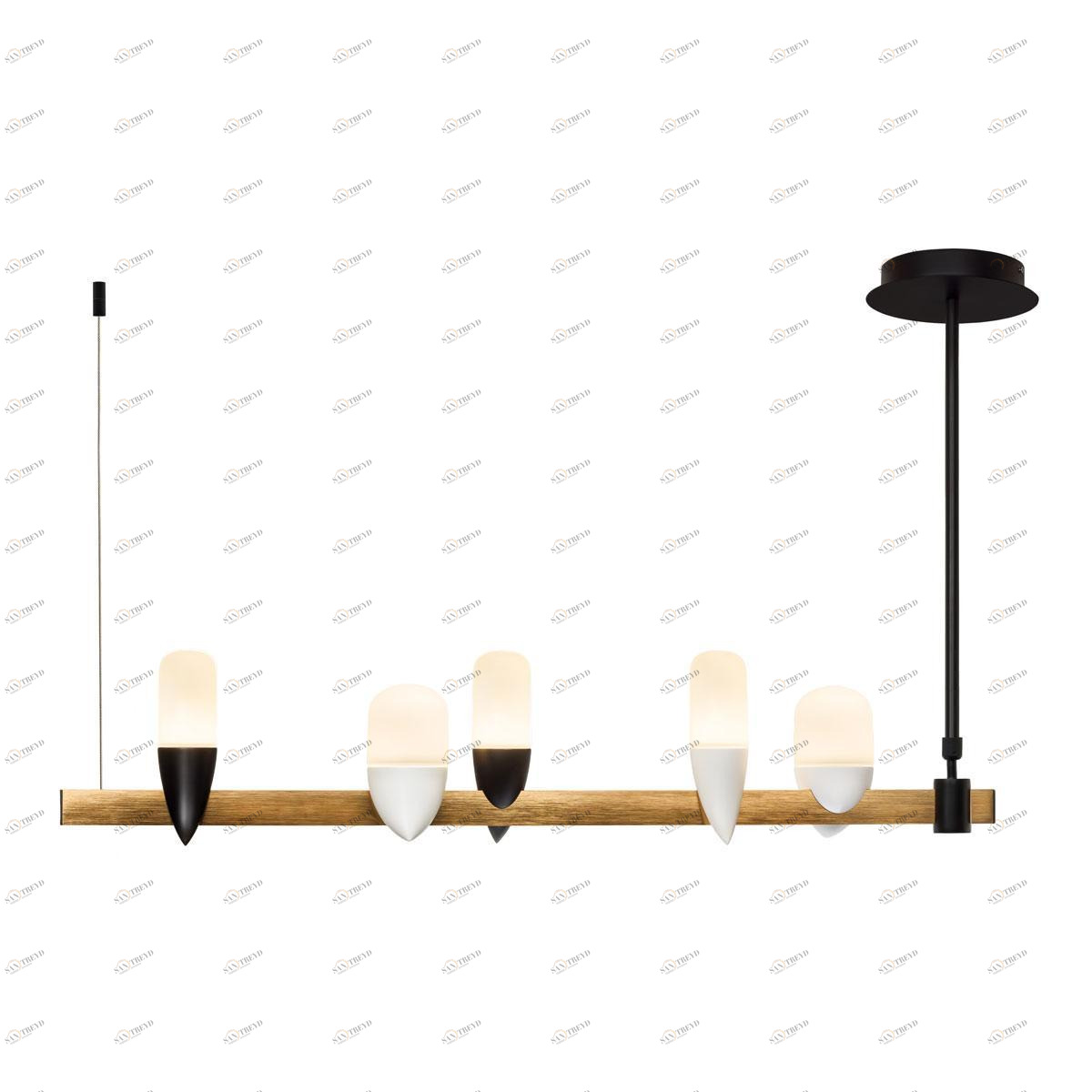 Подвесная светодиодная люстра Loft IT Whisper 1028-5BL LOFT IT ДИЗАЙНЕРСКИЕ, WHISPER 279891 Черный 