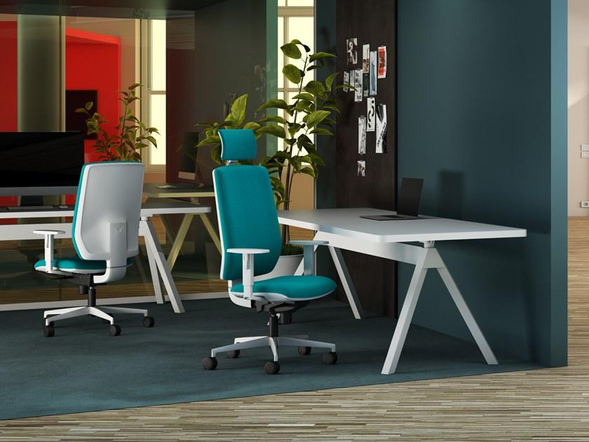 Arte & D Вращающееся офисное кресло с 5 спицами Mirai white B530 d  - Вид №3