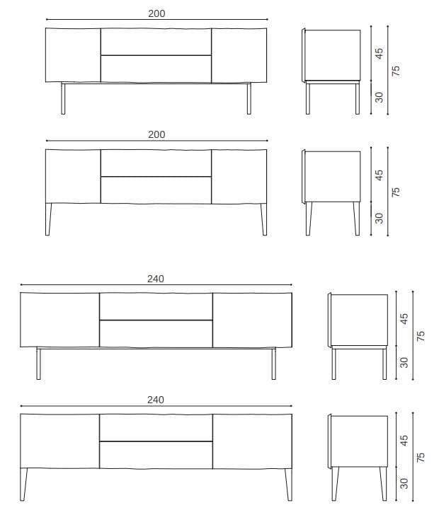 Шкаф с распашными дверцами и ящиками из массива дерева Devina Nais Близнецы ARCH-00111636 - Вид №3