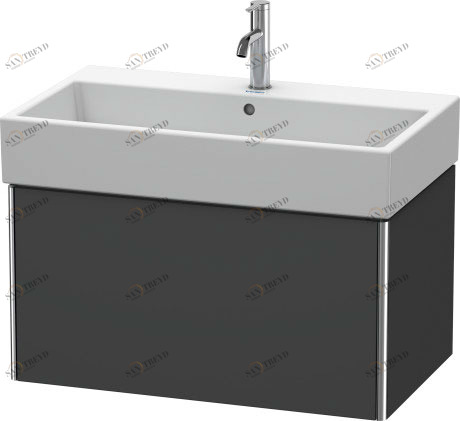 XS409504949 Тумбочка подвесная XSquare #XS4095 784 x 460 мм Графит матовый, декор Duravit