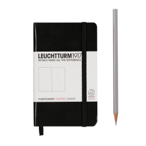 324298 Записная книжка в точку черная Pocket Dotted Leuchtturm 1917
