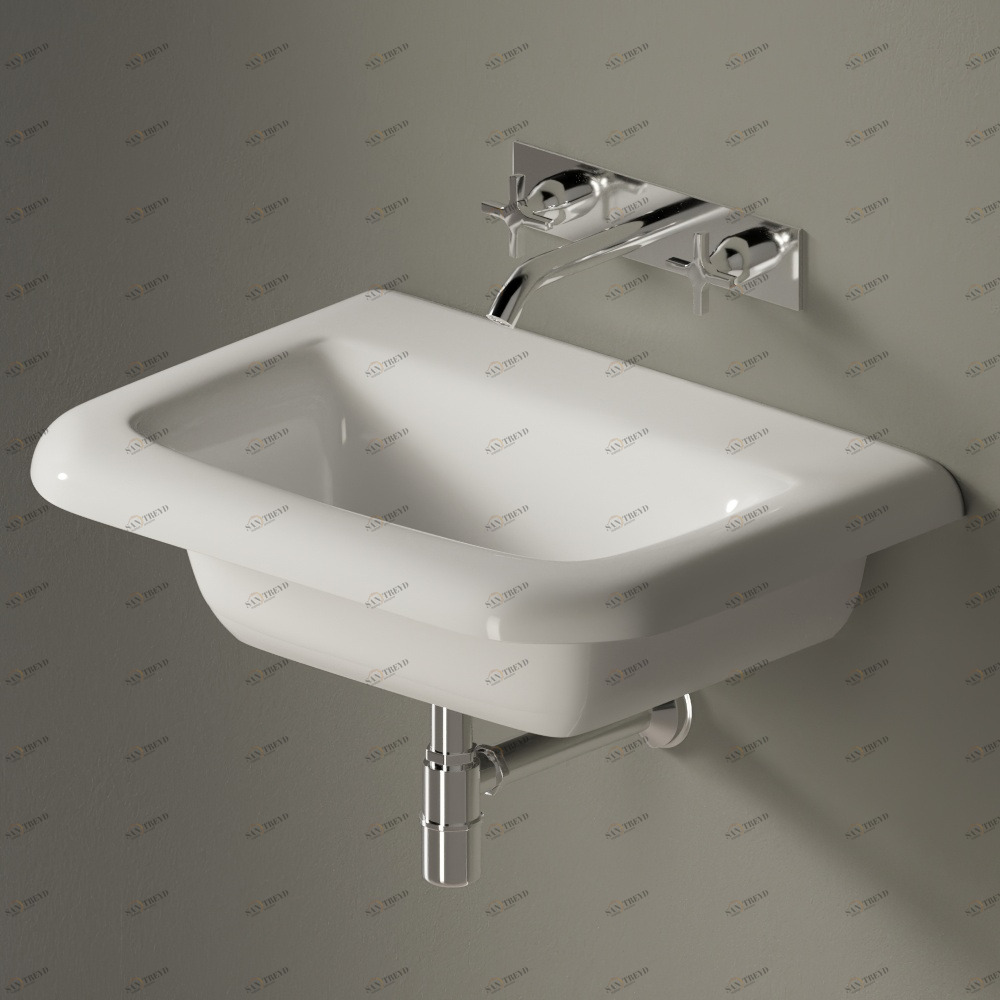 ACER07660RZZ Подвесная раковина настенная прямоугольная Agape  белая 