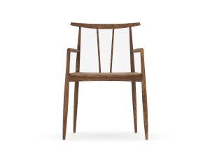 Стул из массива дерева с подлокотниками