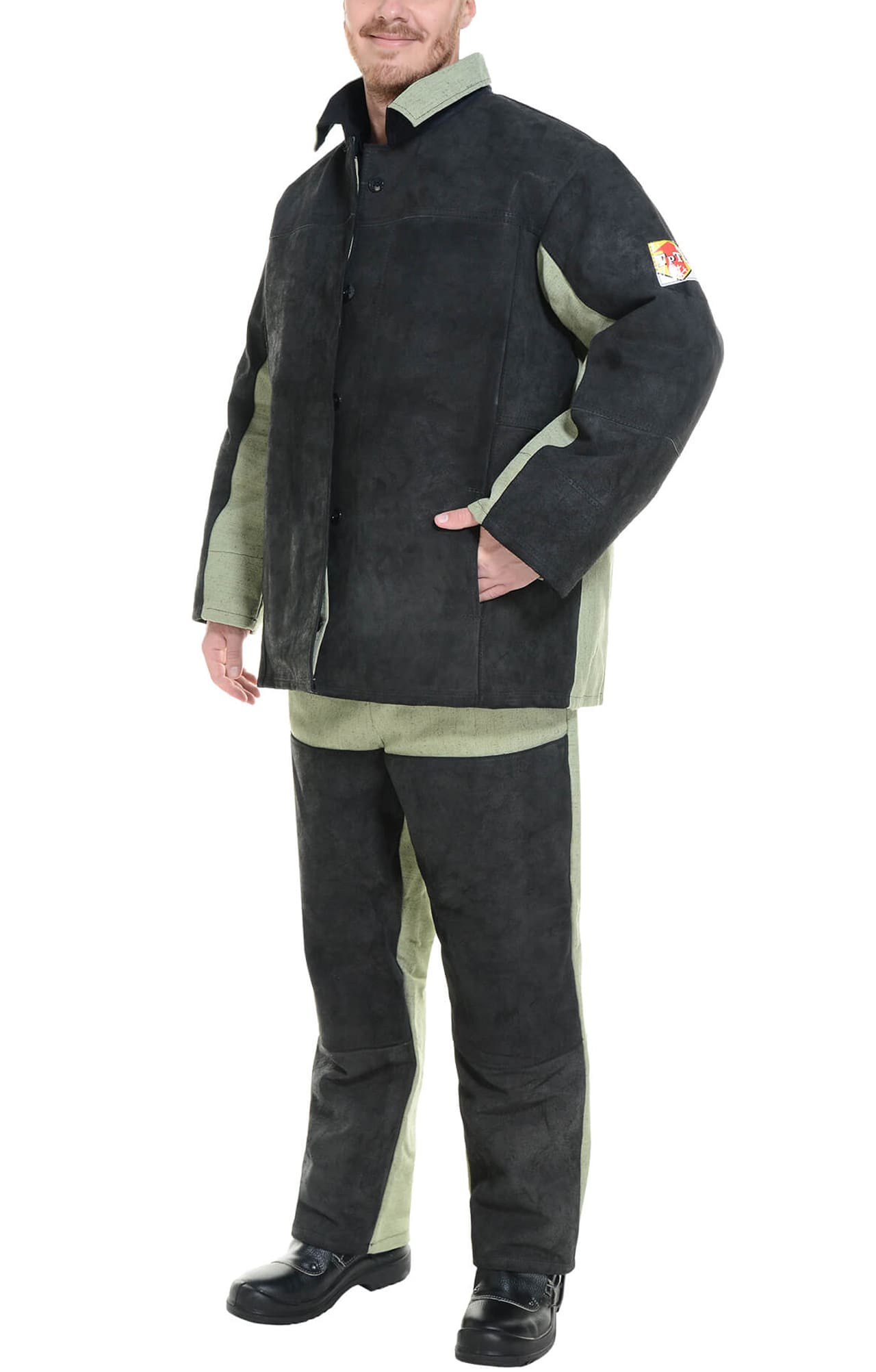 68915 Костюм брезентовый комбинированный cпилком со съемным утеплителем  Одежда для сварщиков  размер 60-62/170-176 Спецодежда  - Вид №11