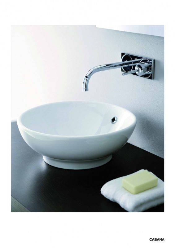 A004 Накладная раковина на столешницу  круглая Neroceramica BASINS