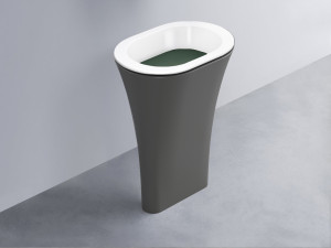 AMLA65-BL+AMPILO-MU+AMCOLO-CM Раковина Amedeo Ovale отдельностоящая cielo Enjoy + Amedeo