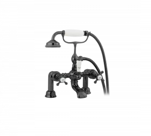 Gentry Home Смеситель для раковины мостик на 2 отверстия 200мм Mayfair Темный никель GH102790