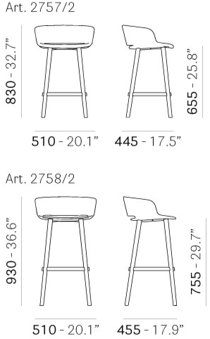 Pedrali Табурет из ткани с подлокотниками и подставкой для ног Babila sun-id-1448005 - Вид №1