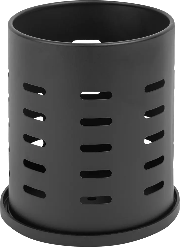 82631520 Подставка для столовых приборов 12x12x13.5 см сталь цвет чёрный STLM-0877819