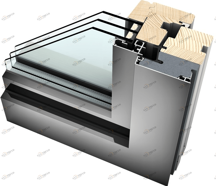 INTERNORM Italia Окно из алюминия и дерева с двойным остеклением sun-id-1465162