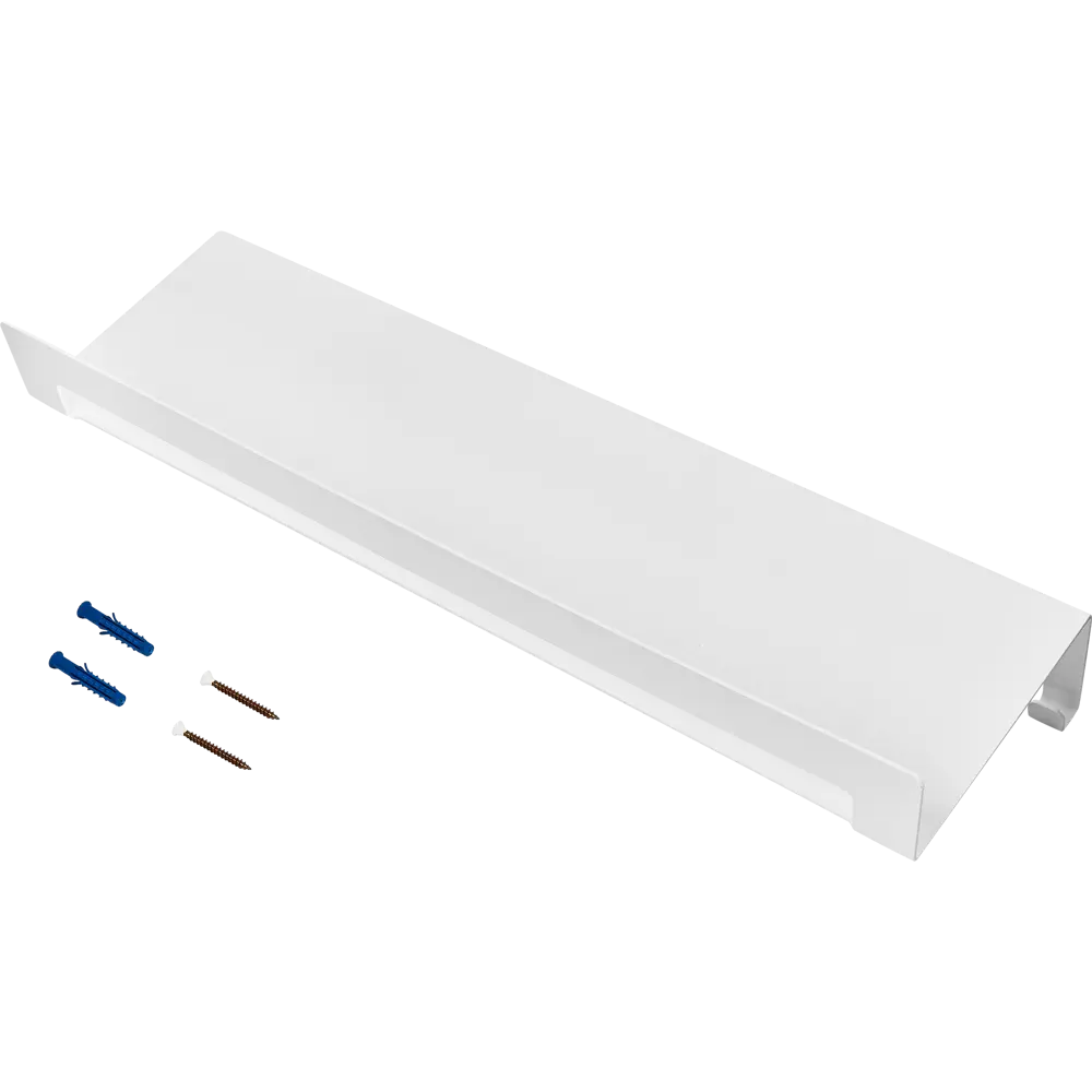 Полка для ванной c крючками 45x11.5x12 см сталь цвет белый 89363991 STLM-2071403 Santreyd Ferro - Вид №1