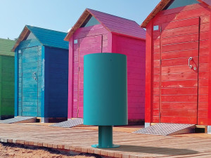 Оцинкованная стальная стойка для мусора