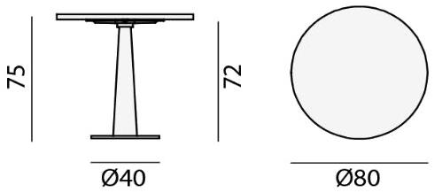 Gervasoni Круглый стол из ореха Gray sun-id-1354743 - Вид №2