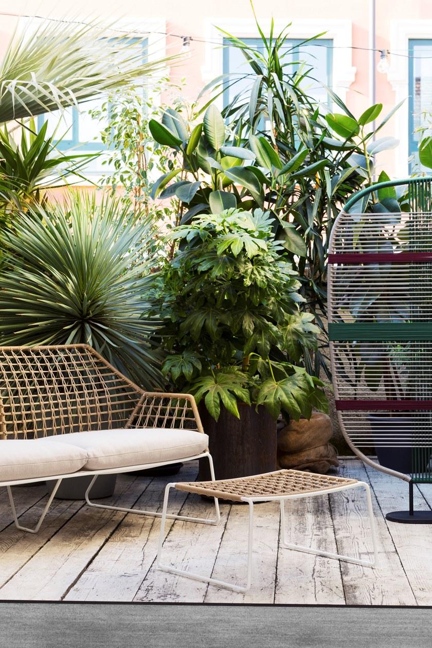 Saba Italia Садовый диван из ткани и полиэтиленовых тросов New york soleil sun-id-1452494 - Вид №2