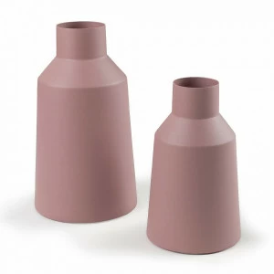 Ваза металлическая розовая Soco от La Forma, 2 штуки LA FORMA SOCO 00-3865206 Розовый