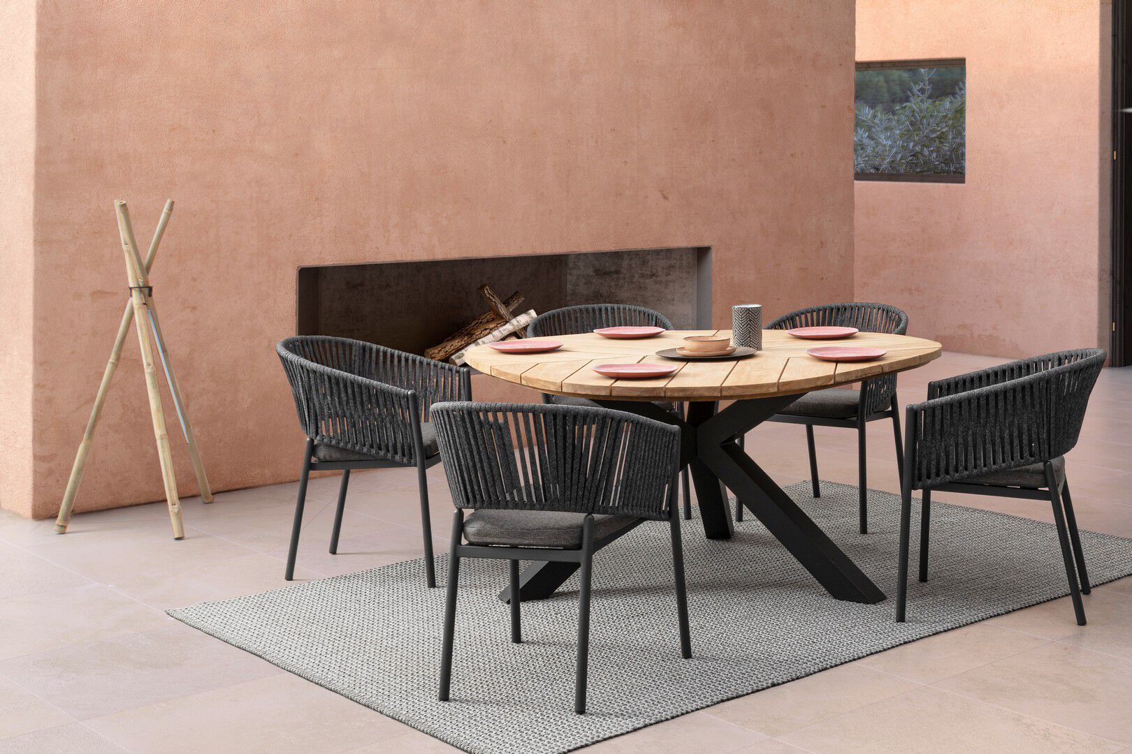 Алюминиевый и ТИК садовый стол BIZZOTTO PALMDALE ARCH-00054038 - Вид №4