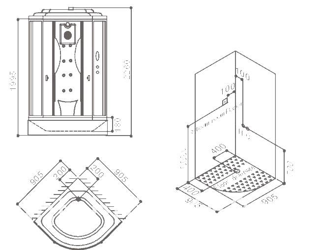 W1008 Душевая кабина SSWW WU - Вид №1