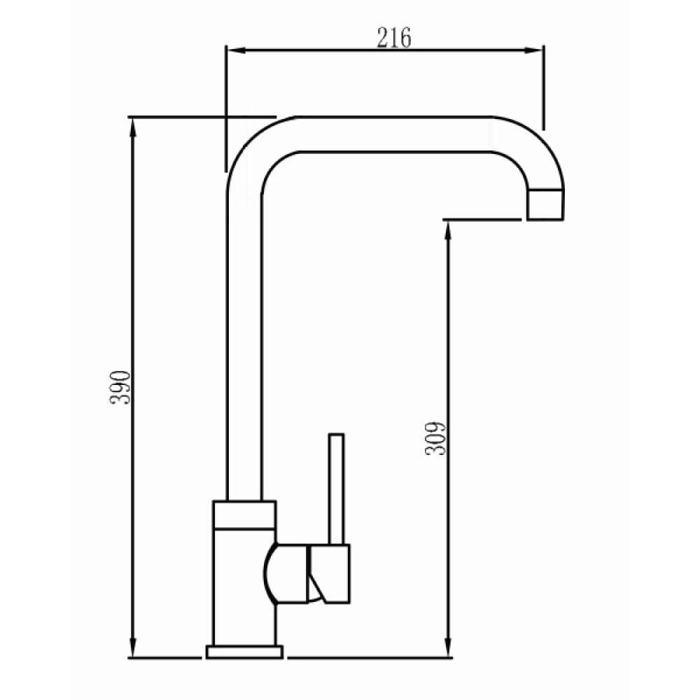 Кухонные смесители Eco Glasgow SSN-3026-SS SEAMAN - Вид №3