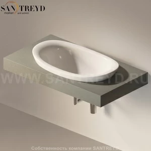 Flaminia IO e SI Столешница с отверстием под раковину серая IO75M1.7037