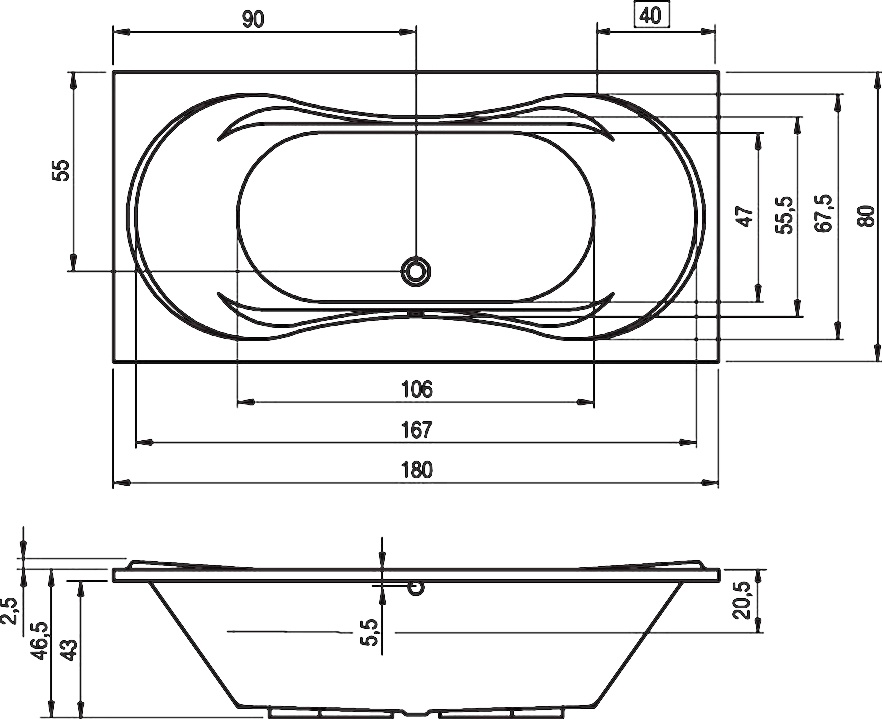 BA5500500000000 Ванна Riho Supreme Santreyd - Вид №2