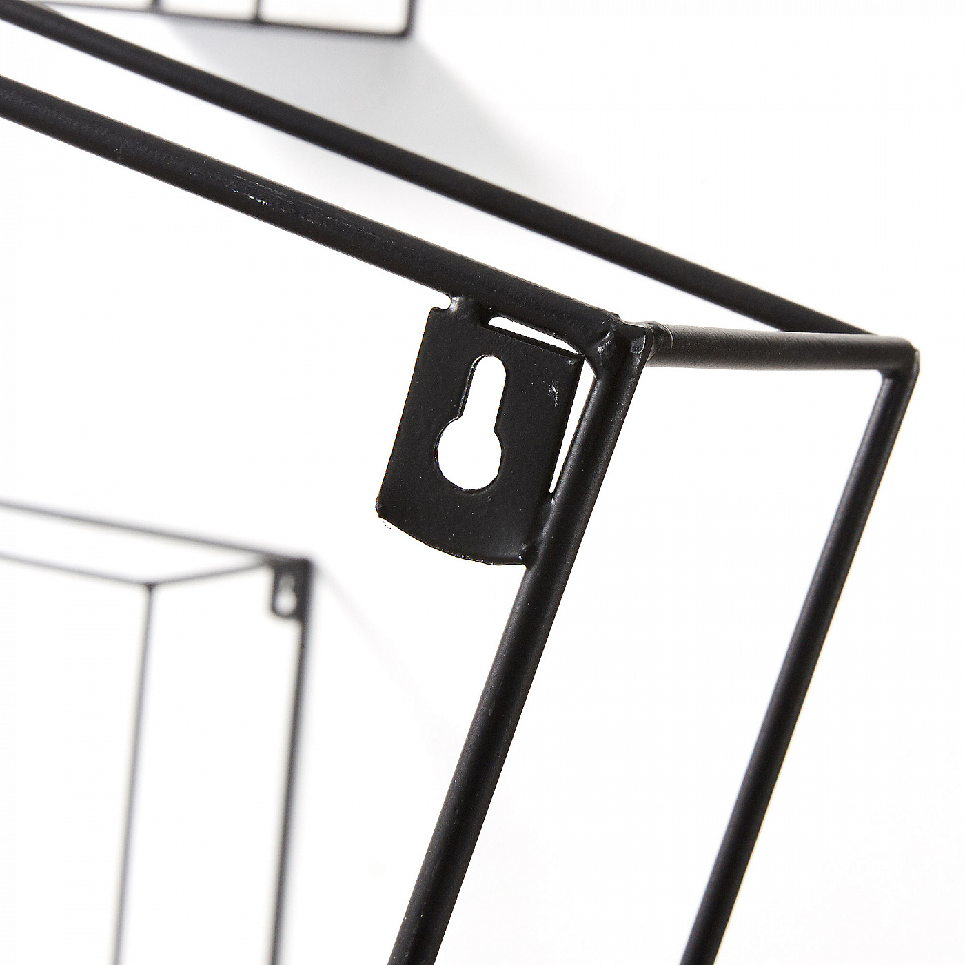 054474 Набор из 3 настенных полок Neth металлический черный La Forma Nils - Вид №3