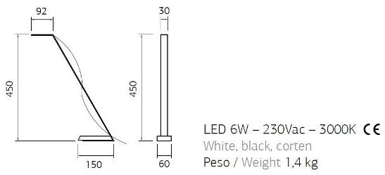 ENGI Светодиодная настольная лампа из стали  Enpu  - Вид №4