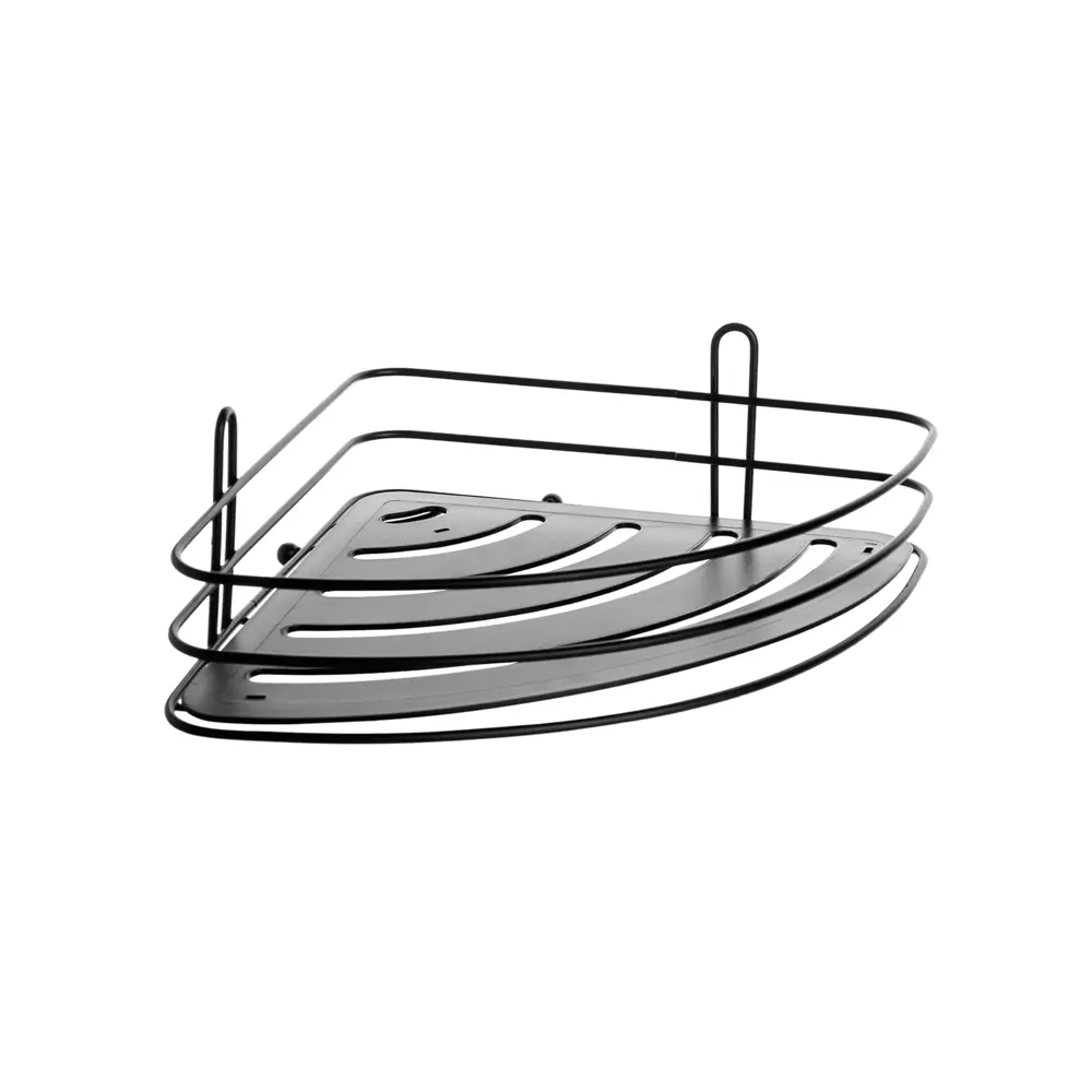 Полка угловая Raindrops Black W7256 1 ярус 20x20x7 см STLM-2111606