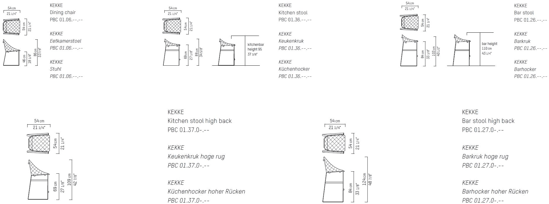 Piet Boon Стул с обивкой Kekke living Pbc 01.26/27/36/37.0 - Вид №4