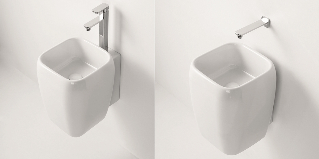 SHLAS Подвесная раковина настенная овальная Ceramica Cielo  белая  - Вид №1