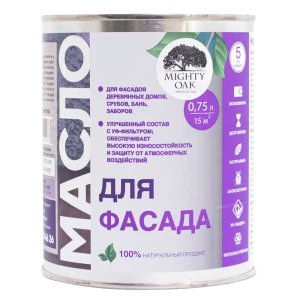 89364656 Масло для фасада Mighty Oak полуглянцевое бесцветное база С 0.7 л STLM-1489059