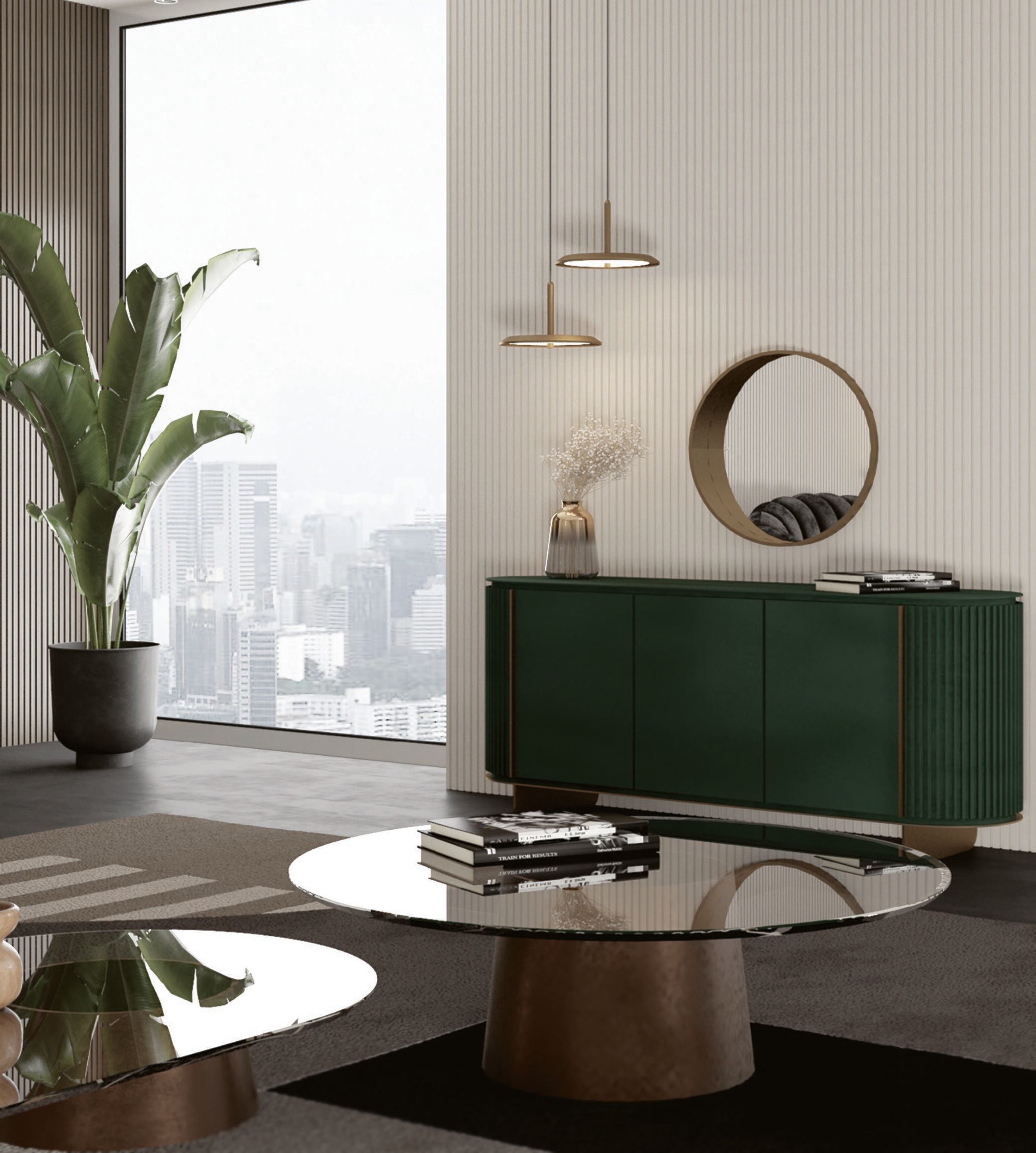 Стеклянный овальный низкий журнальный столик CASA +39 ENCORE Italia ARCH-00070341 - Вид №4