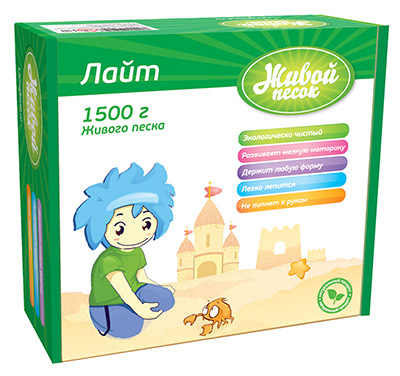 2589 Лайт 03 масса для лепки Живой песок 