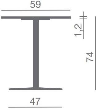 Kastel Квадратный стол в hpl по контракту Kaleox Kk80qb - Вид №4