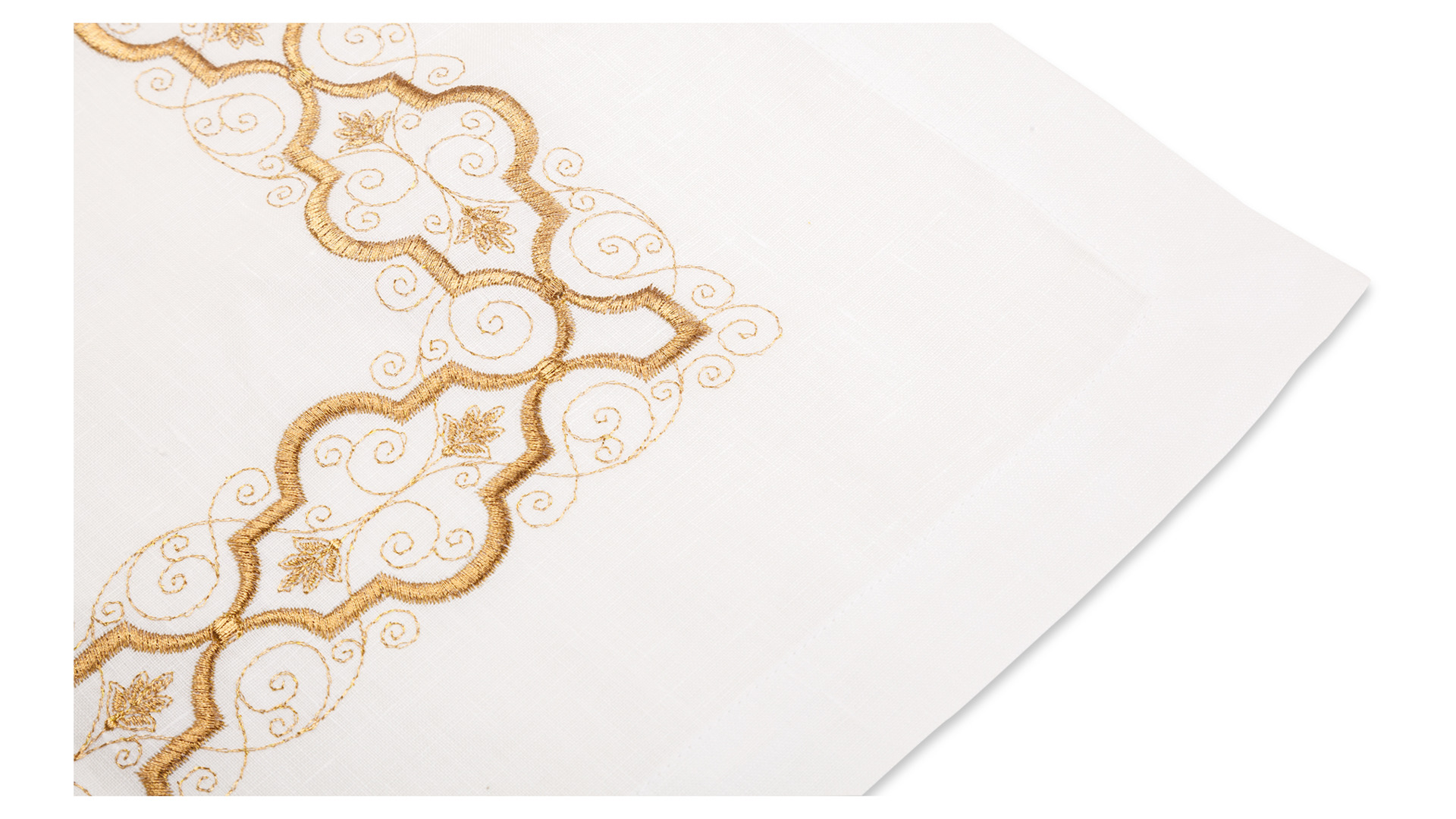 10604814 Weissfee Дорожка Weissfee "Комо" 50х170см (античное золото) Ткань  - Вид №1