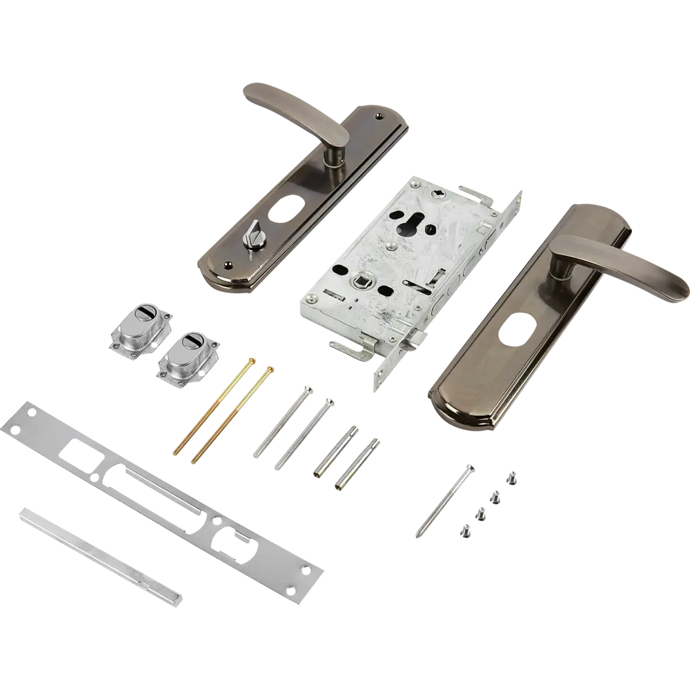 НОРА-М Врезной замок для китайских дверей с фиксатором, никелированный 85539375 STLM-0063692 - Вид №5