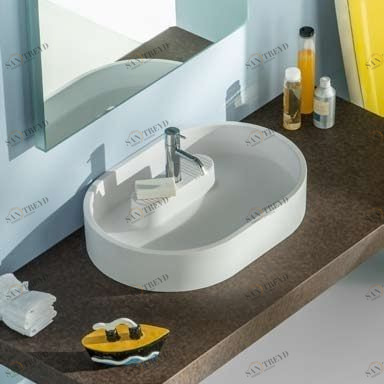 45621 Накладная раковина на столешницу  овальная Rapsel 