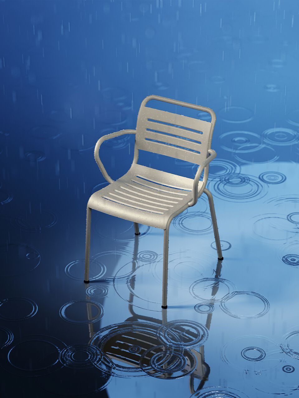 Штабелируемый стул из переработанного алюминия с подлокотниками COLOS Re-al ARCH-00058032 - Вид №3