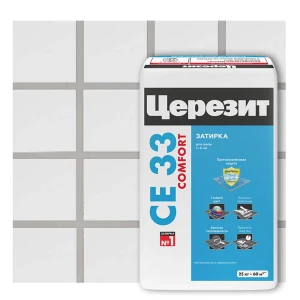 82370322 Затирка цементная Церезит CE 33 Comfort цвет серебристо-серый 25 кг STLM-0025674